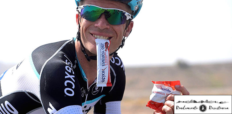 Consumo de geles en ciclismo