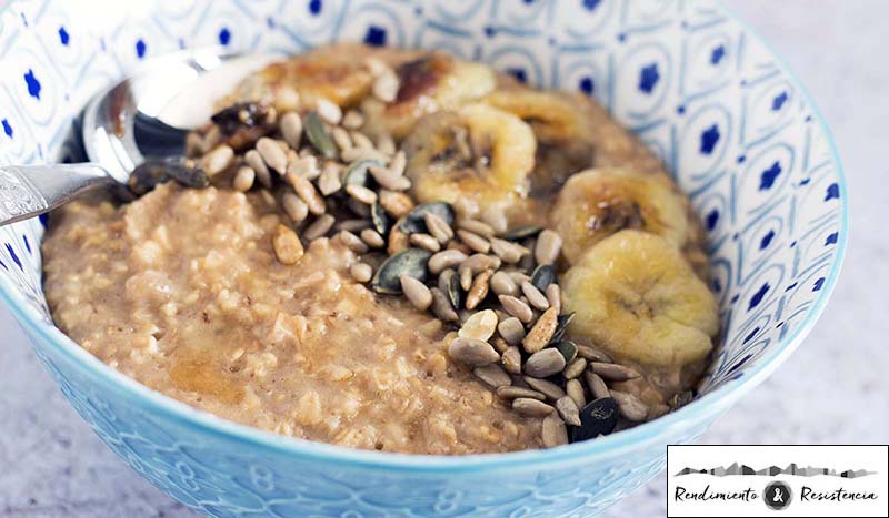 Porridge para el ciclista vegetariano